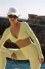 Twist-Front Long Sleeve Crop Top sold by WISKII Active