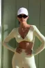 Twist-Front Long Sleeve Crop Top sold by WISKII Active