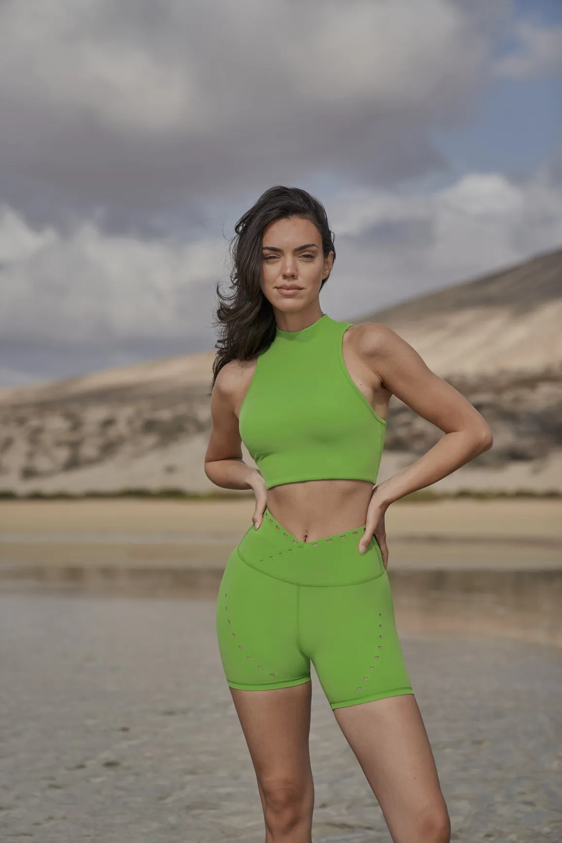 Diamond Cutout Mock Neck Bra sold by WISKII Active