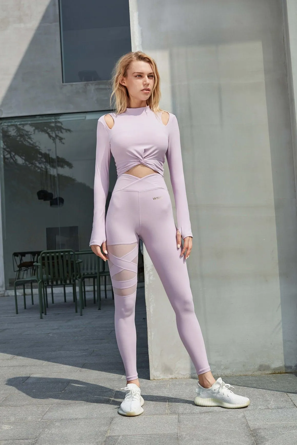 React Long Sleeve Crop Top sold by WISKII Active product image thumbnail 3