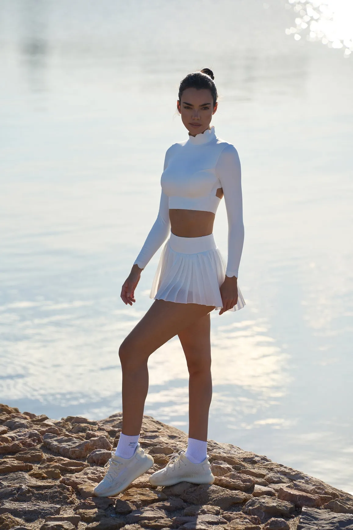 Open Back Long Sleeve Crop Top sold by WISKII Active product image thumbnail 3