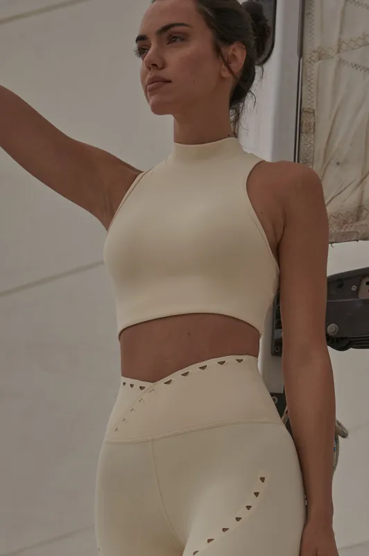 Diamond Cutout Mock Neck Bra sold by WISKII Active