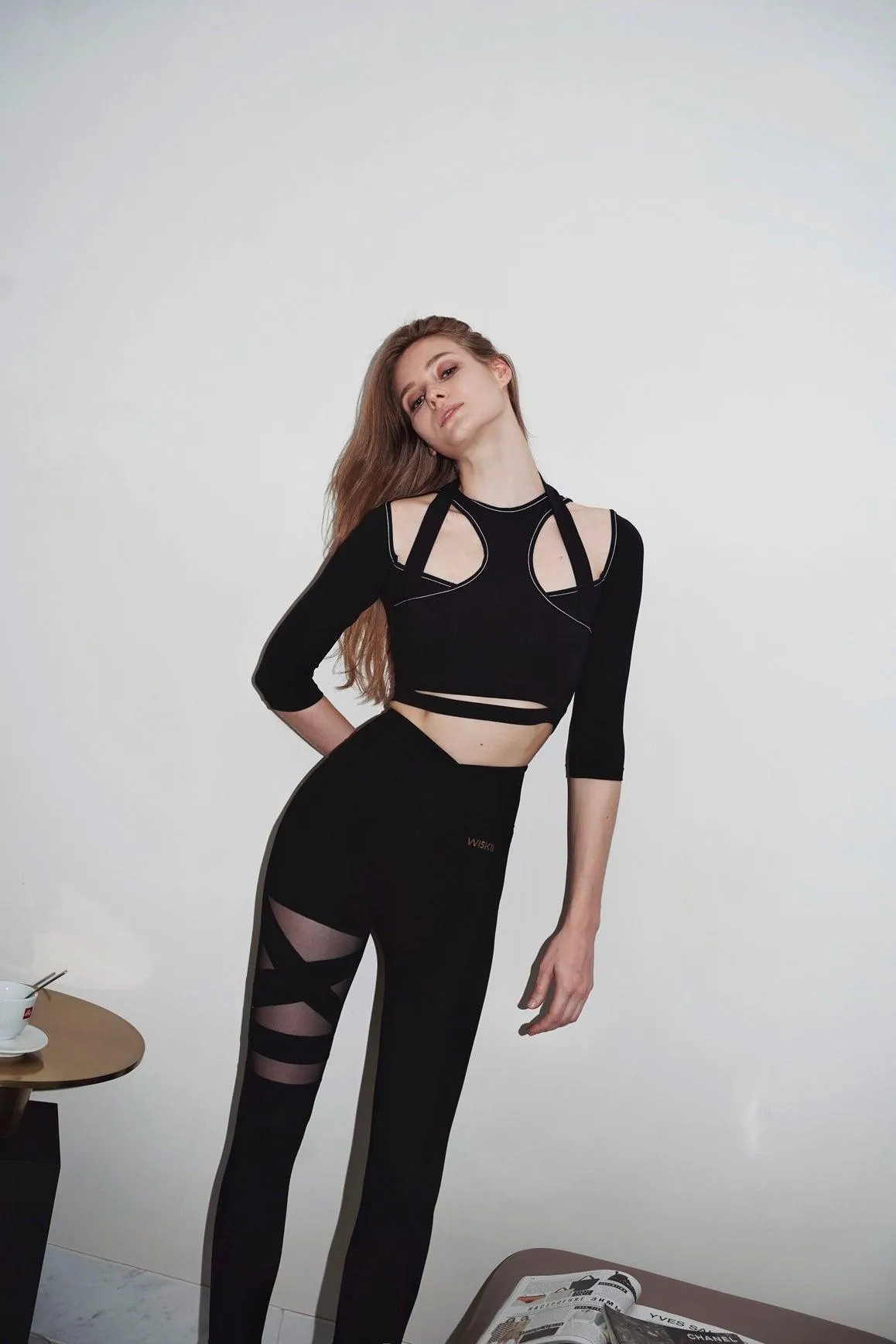 Flex Sports 3/4 Sleeve Crop Top sold by WISKII Active product image thumbnail 4