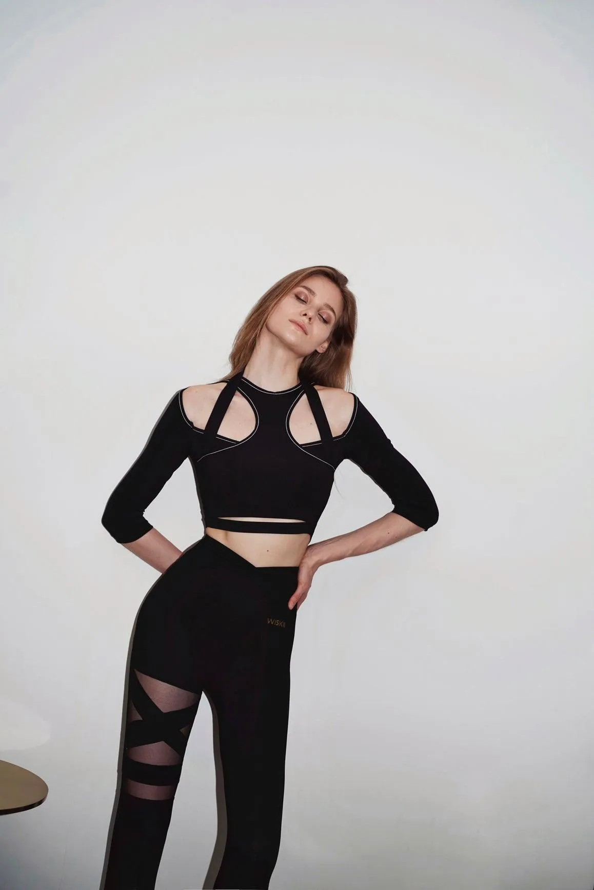 Flex Sports 3/4 Sleeve Crop Top sold by WISKII Active product image thumbnail 2