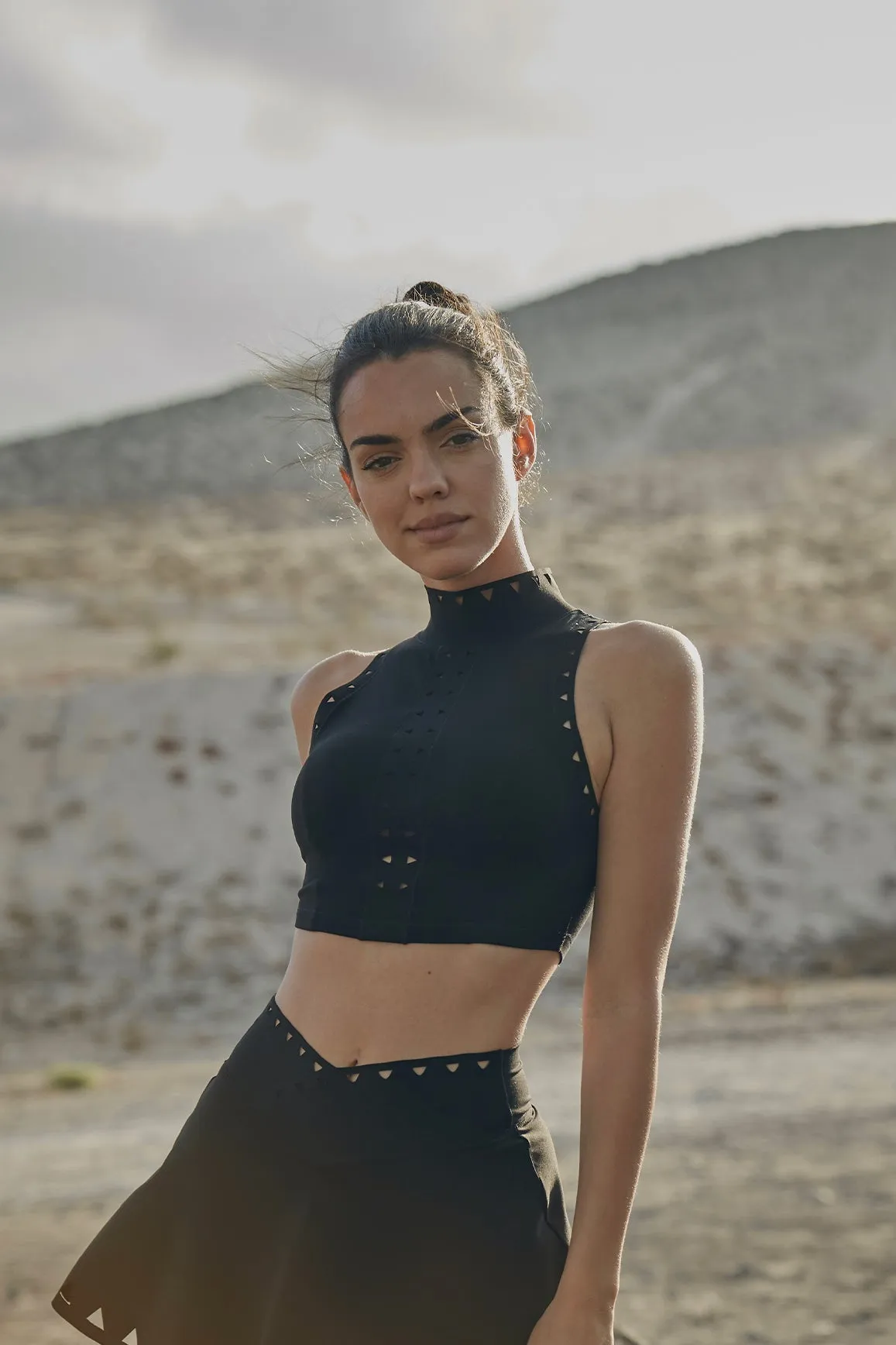 High Neck Laser Cut Leisure Bra sold by WISKII Active