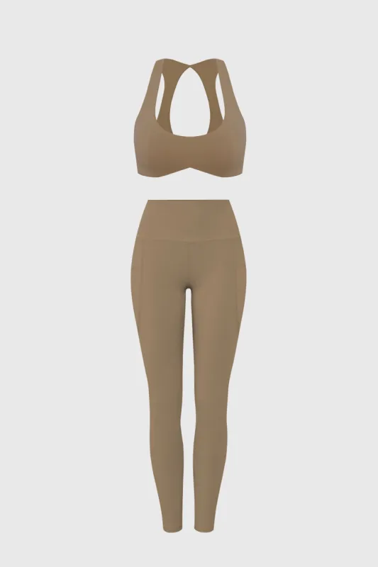 Dreamy Cutout Yoga Bra + High-Waist Invigorate Legging sold by WISKII Active