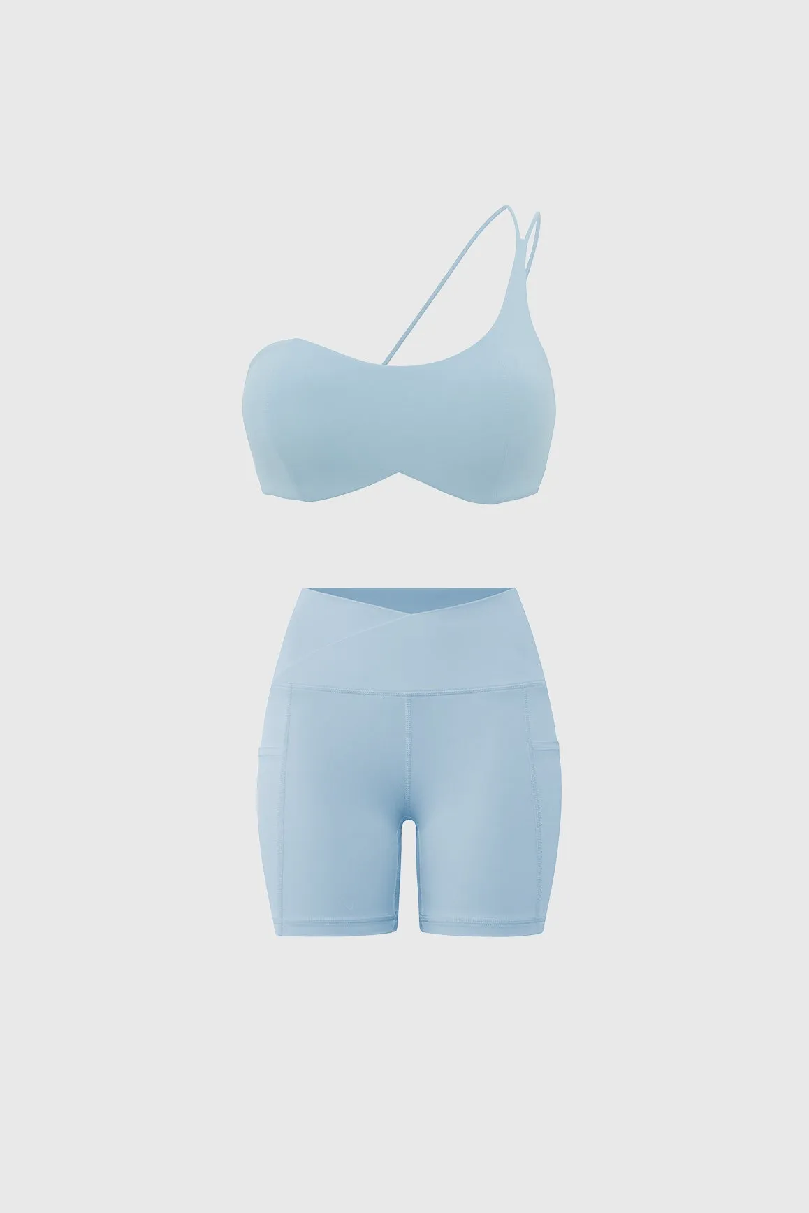 One Shoulder Contour Bra + V-Waist Vigorous Short sold by WISKII Active