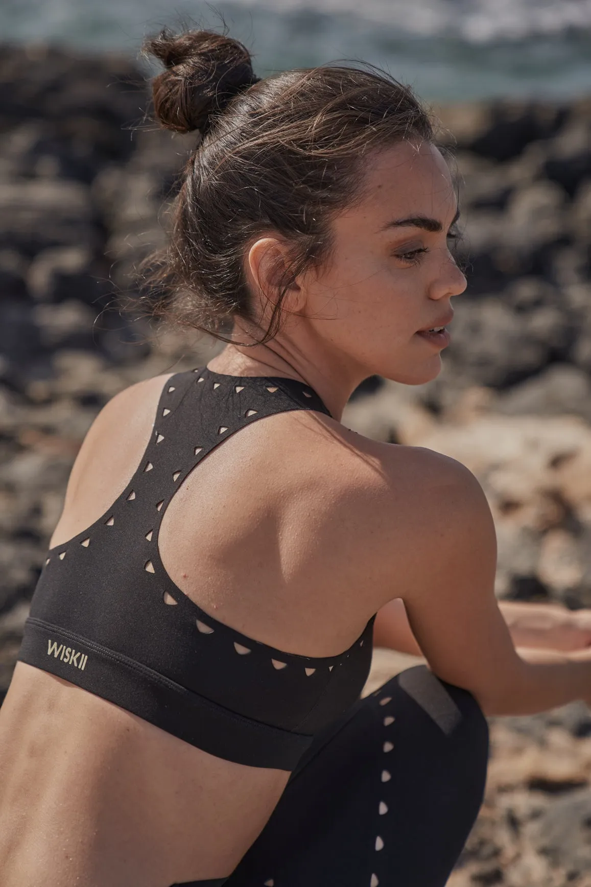 Racerback Laser Cut Sports Bra sold by WISKII Active product image thumbnail 2