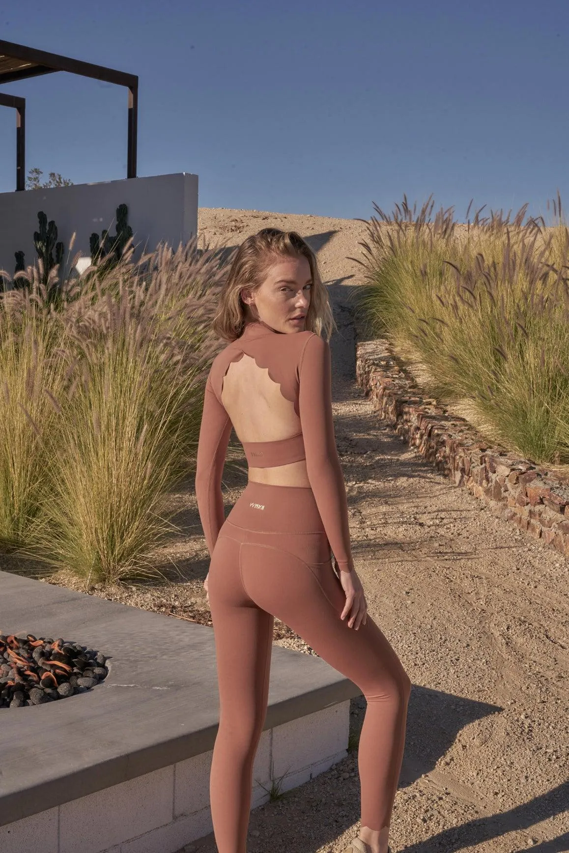 Open Back Long Sleeve Crop Top sold by WISKII Active product image thumbnail 5