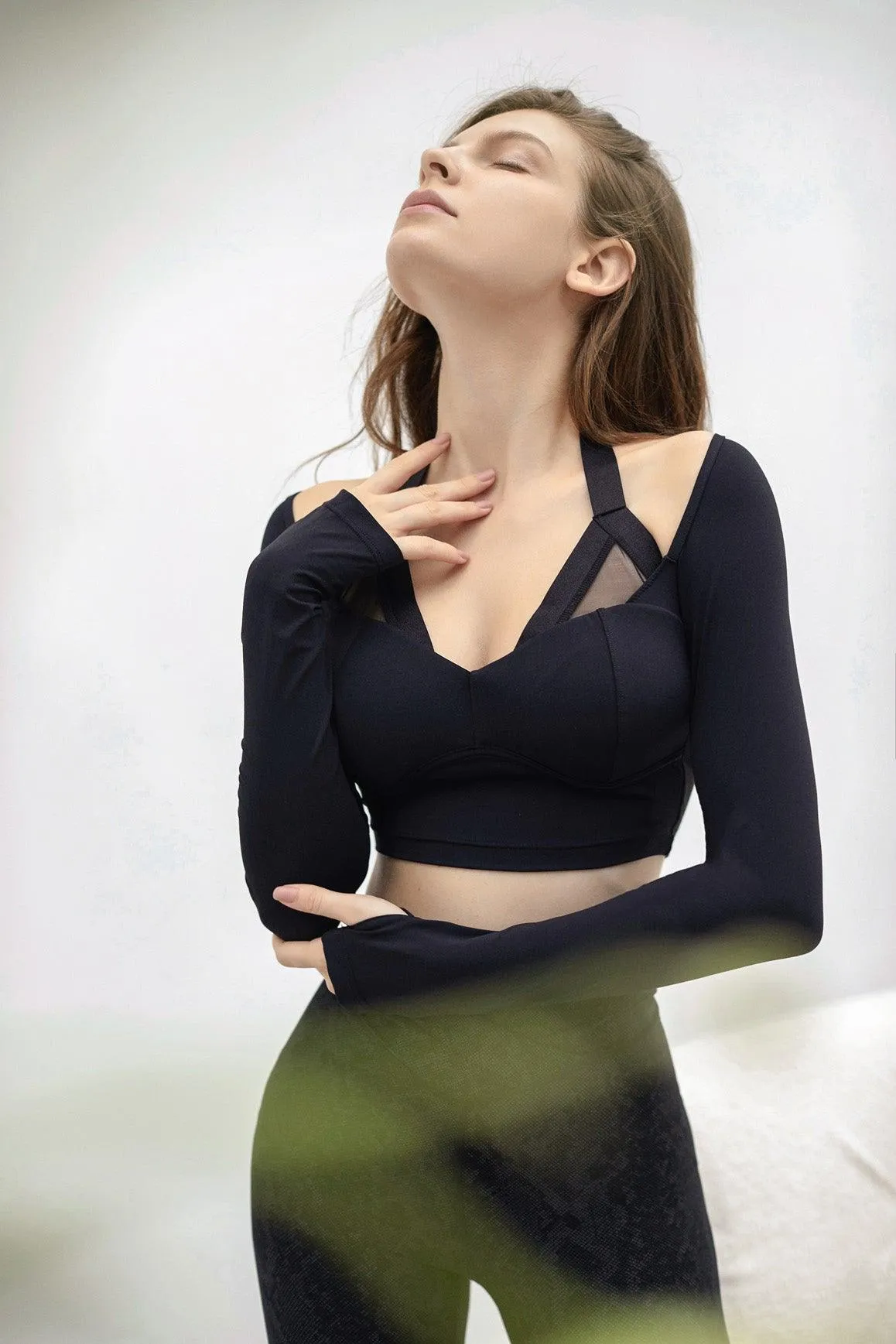 Dreamy Long Sleeve Crop Top sold by WISKII Active product image thumbnail 4