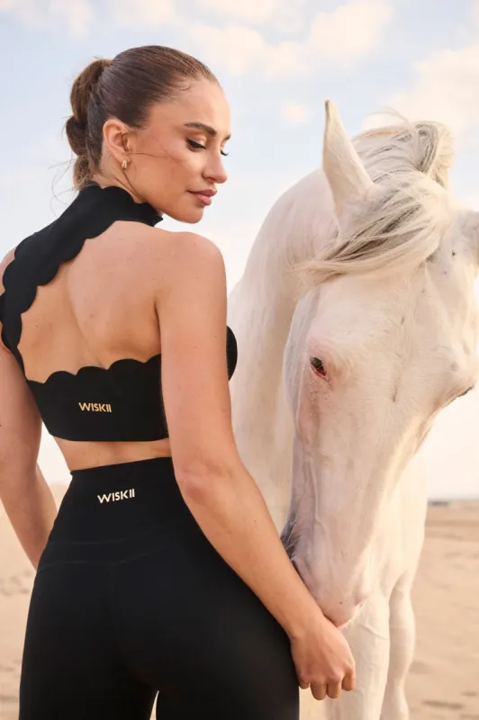 Scallop Back Mock Neck Bra sold by WISKII Active