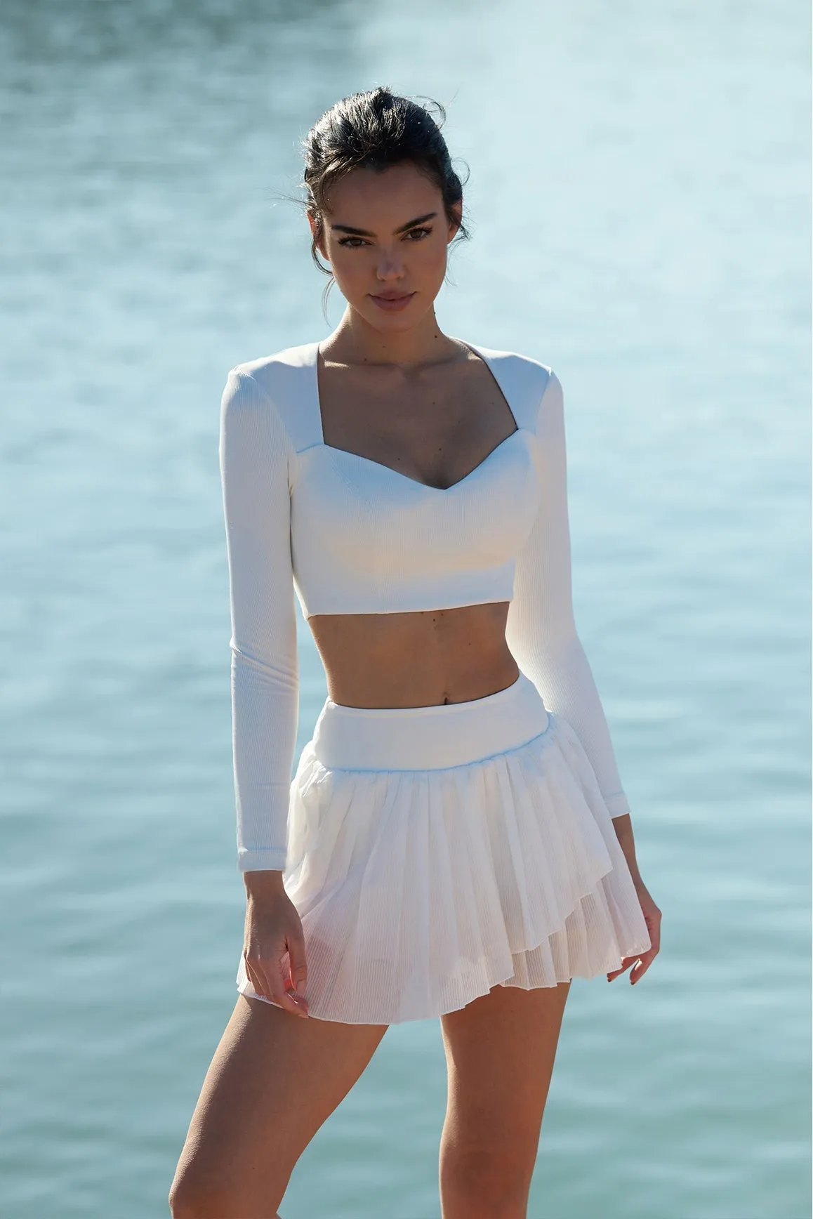 Elegant Long Sleeve Crop Top sold by WISKII Active product image thumbnail 3