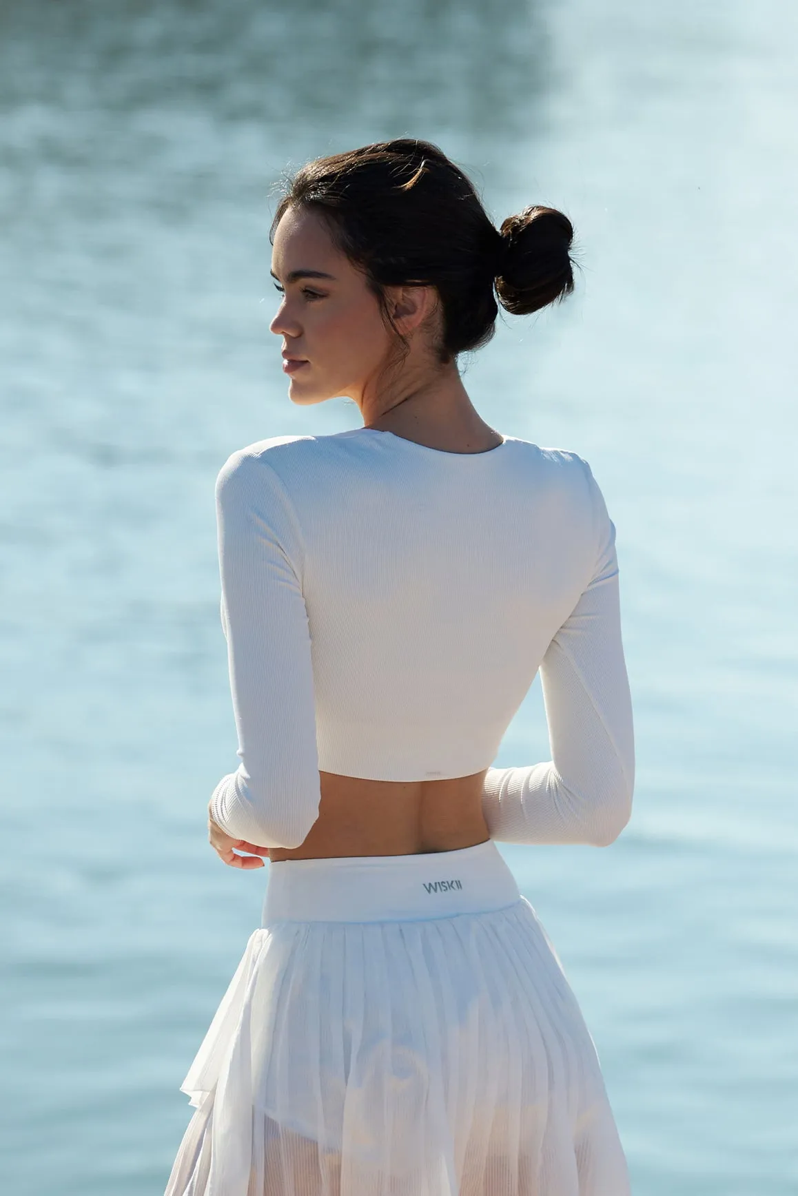 Elegant Long Sleeve Crop Top sold by WISKII Active product image thumbnail 2