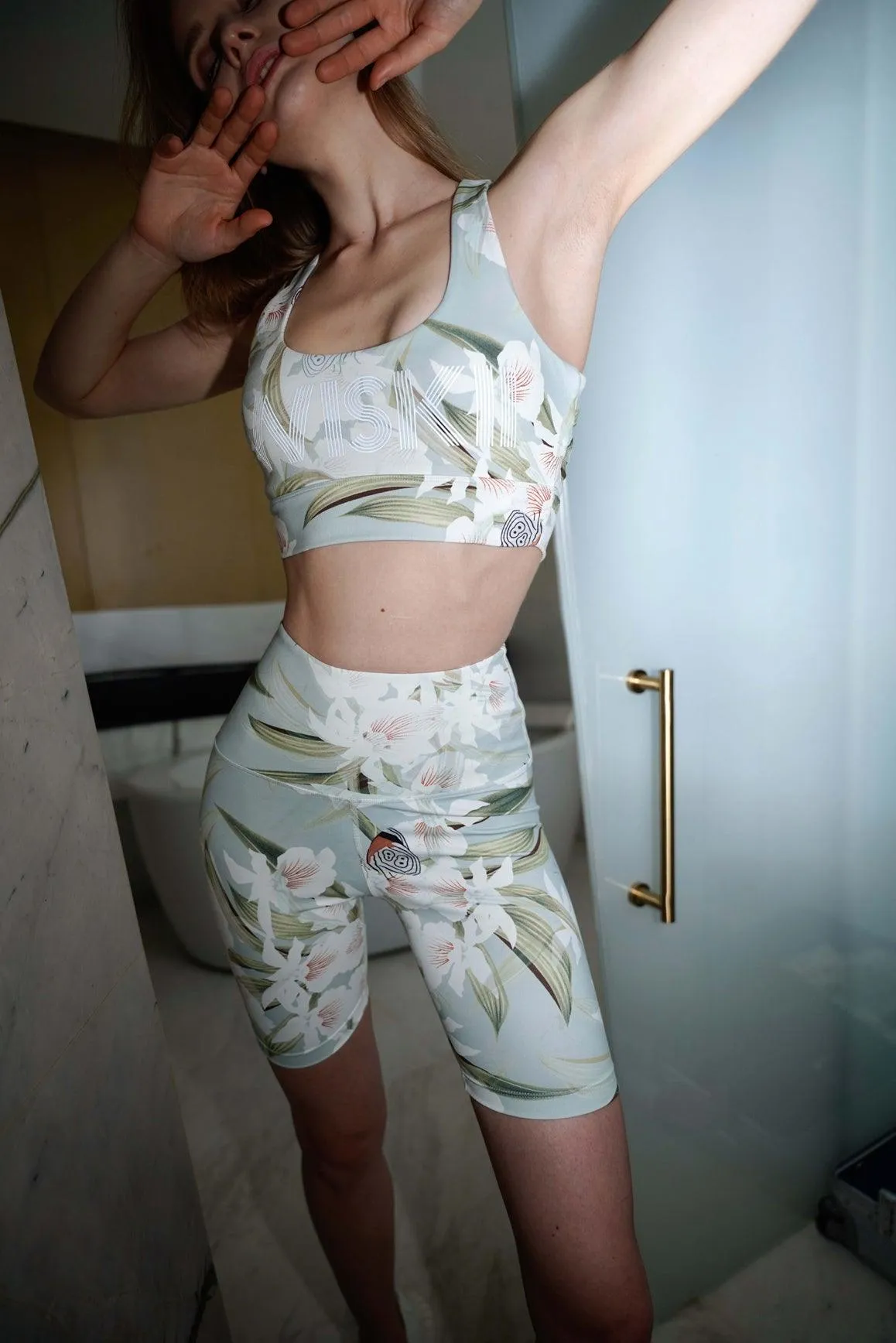 Floral & Python Sports Bra sold by WISKII Active product image thumbnail 3