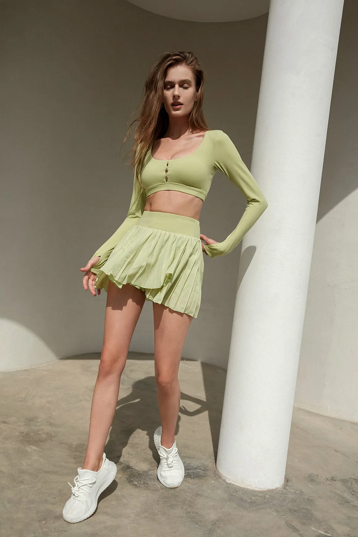 Kono Long Sleeve Crop Top sold by WISKII Active product image thumbnail 5