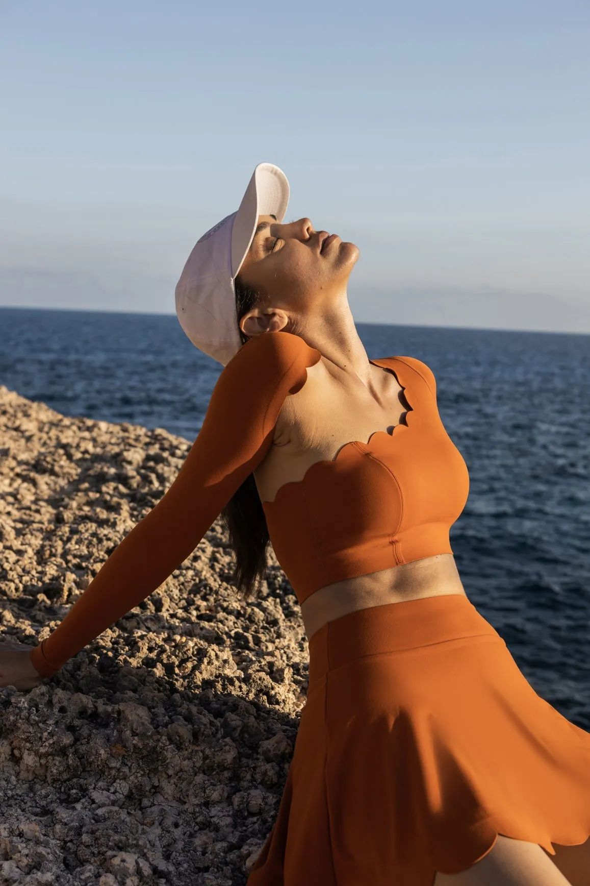 Asymmetrical Long Sleeve Crop Top sold by WISKII Active