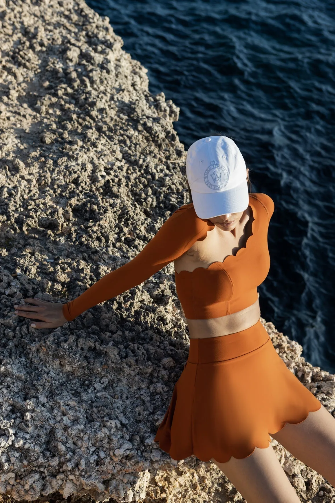 Asymmetrical Long Sleeve Crop Top sold by WISKII Active product image thumbnail 4