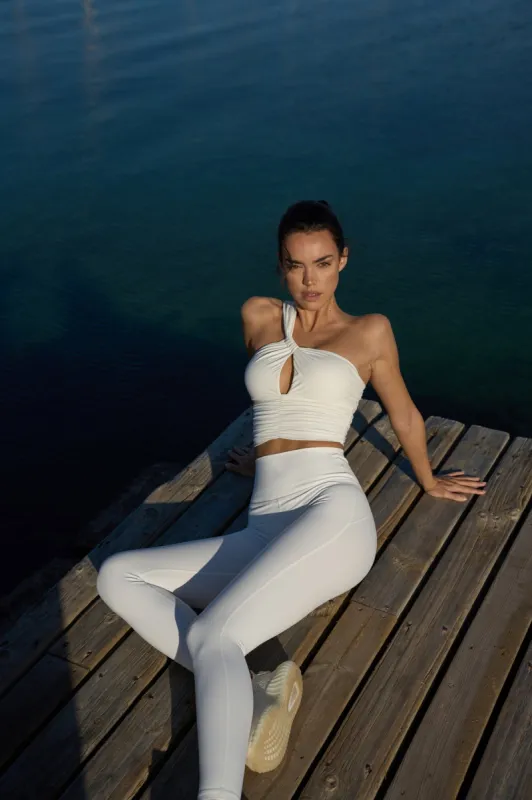 One Shoulder Ruched Bra sold by WISKII Active