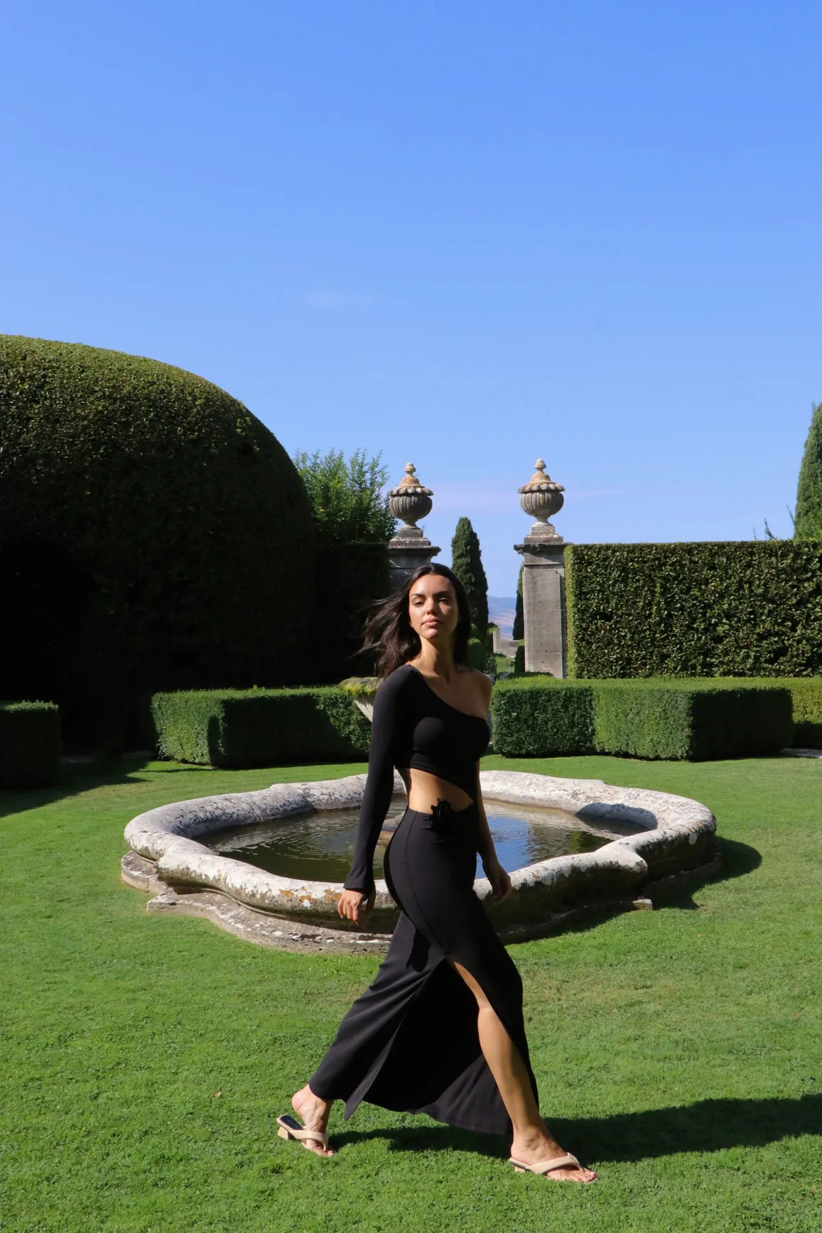 Asymmetrical Floral Maxi Dress sold by WISKII Active product image thumbnail 4