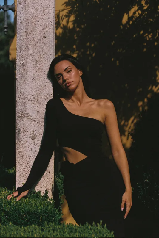 Asymmetrical Floral Maxi Dress sold by WISKII Active