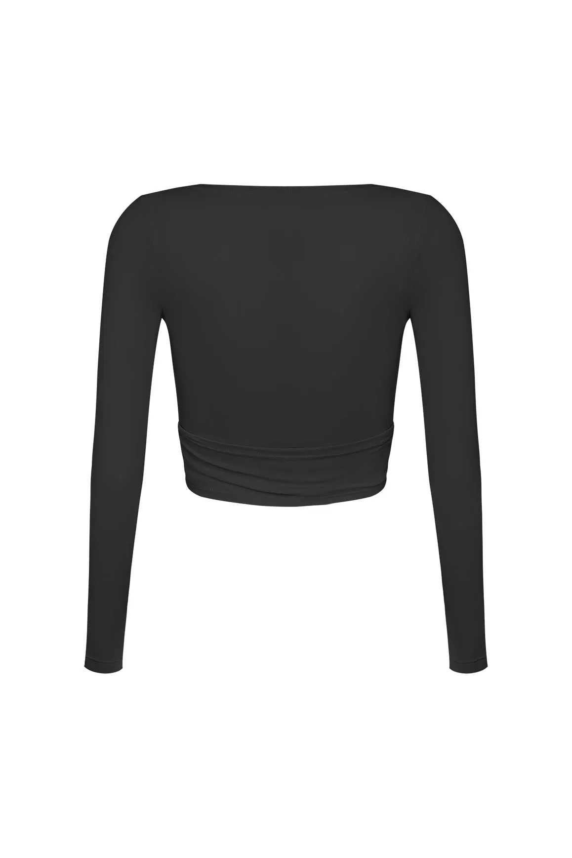 Tie-Front Long Sleeve Crop Top sold by WISKII Active product image thumbnail 4