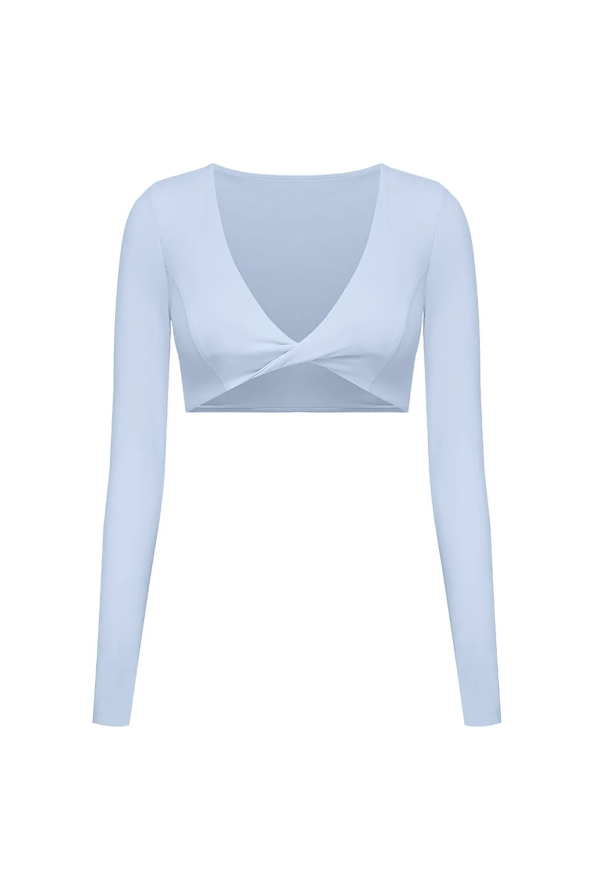 Twist-Front Long Sleeve Crop Top sold by WISKII Active