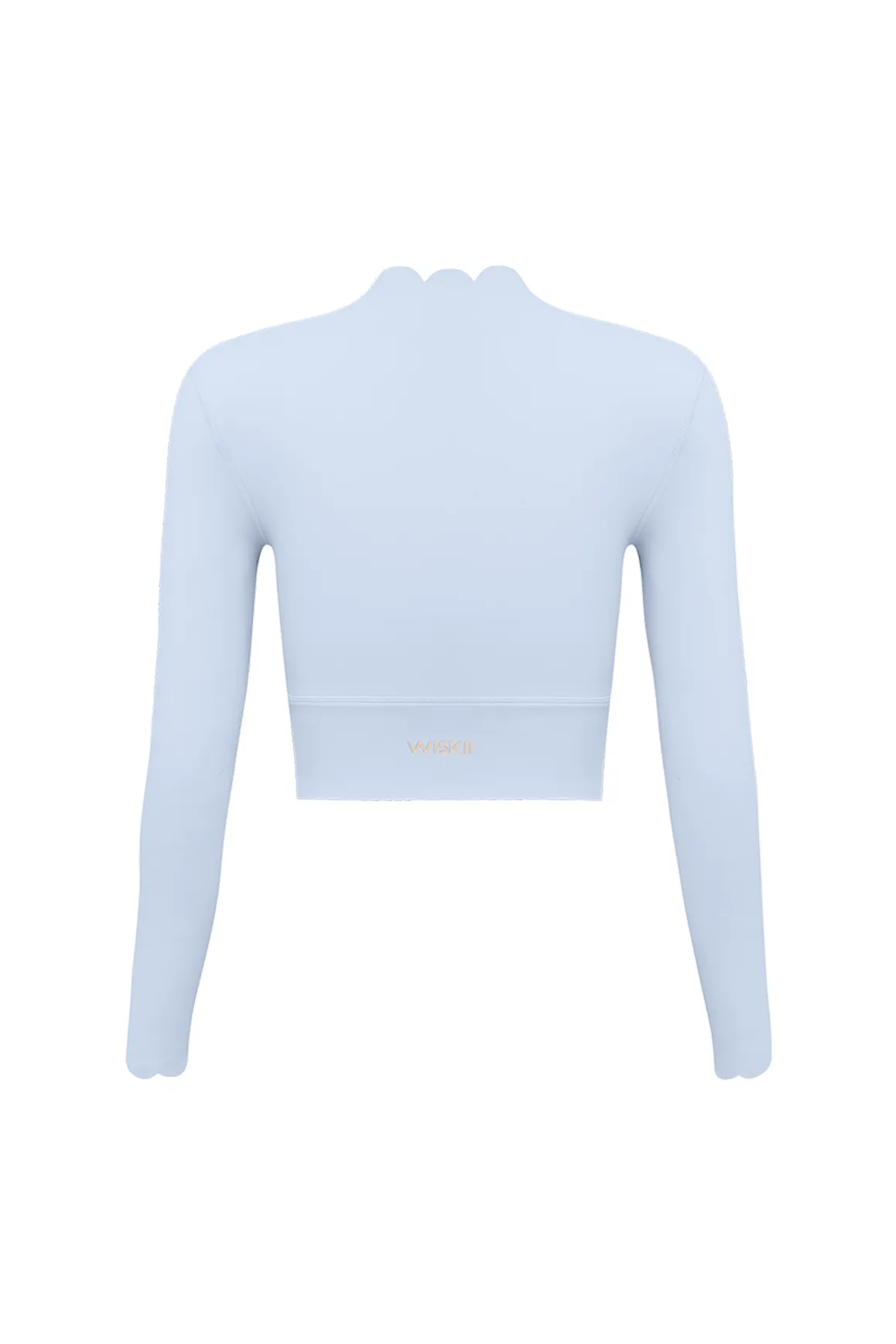 Scallop Cropped Long Sleeve Top sold by WISKII Active product image thumbnail 4