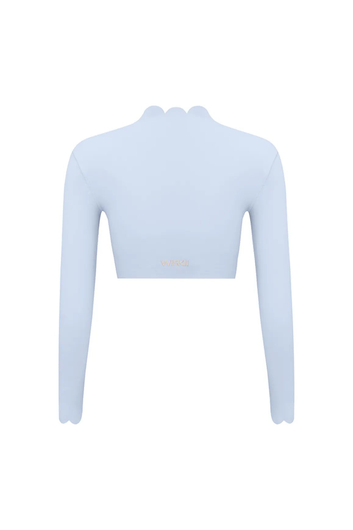 Scallop Cropped Long Sleeve Top sold by WISKII Active product image thumbnail 2