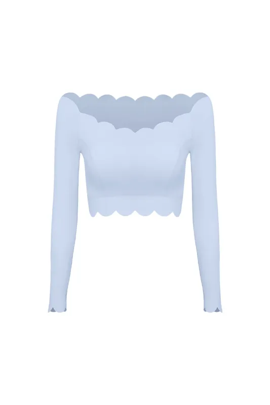 Off Shoulder Long Sleeve Crop Top sold by WISKII Active