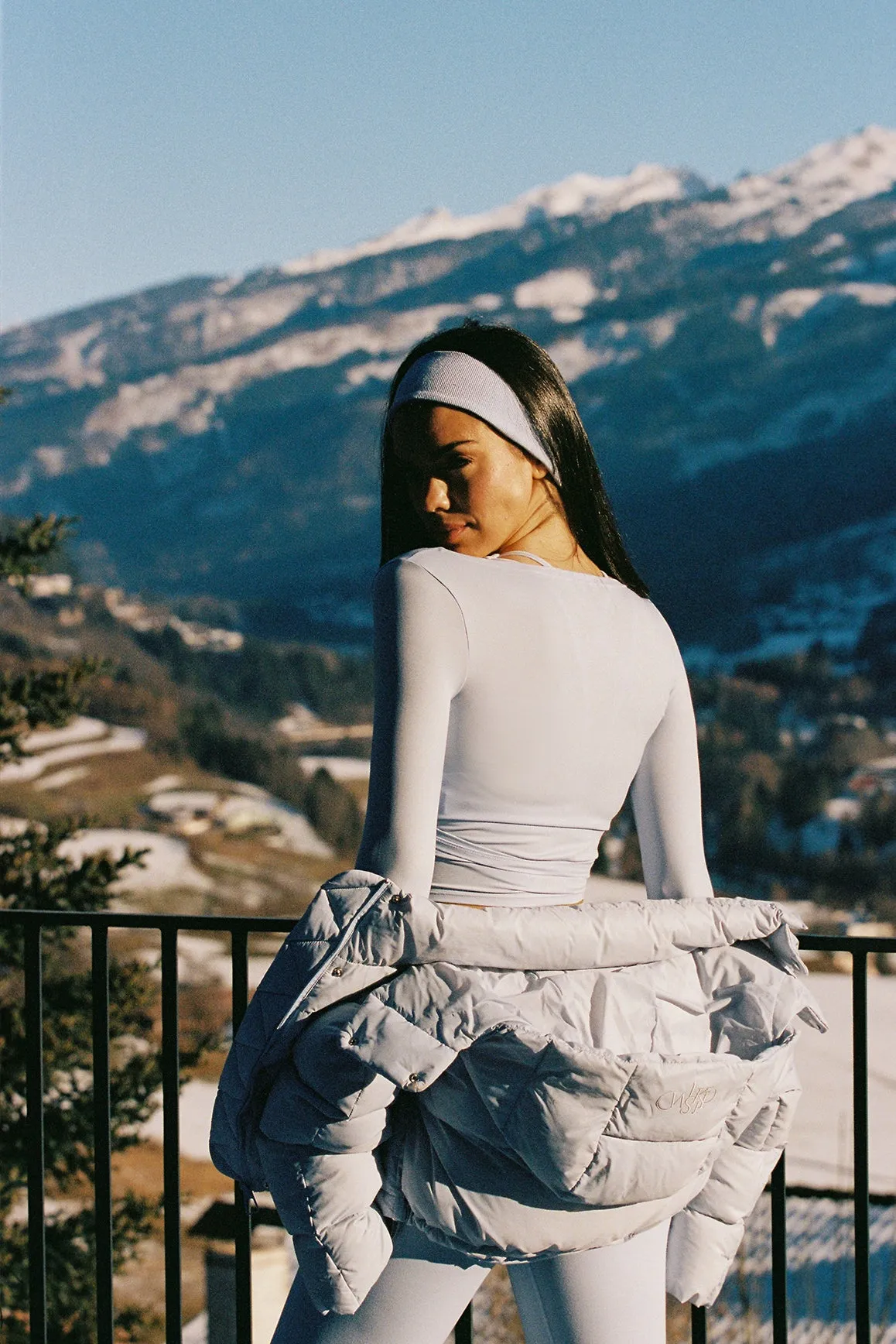 Tie-Front Long Sleeve Crop Top sold by WISKII Active product image thumbnail 4