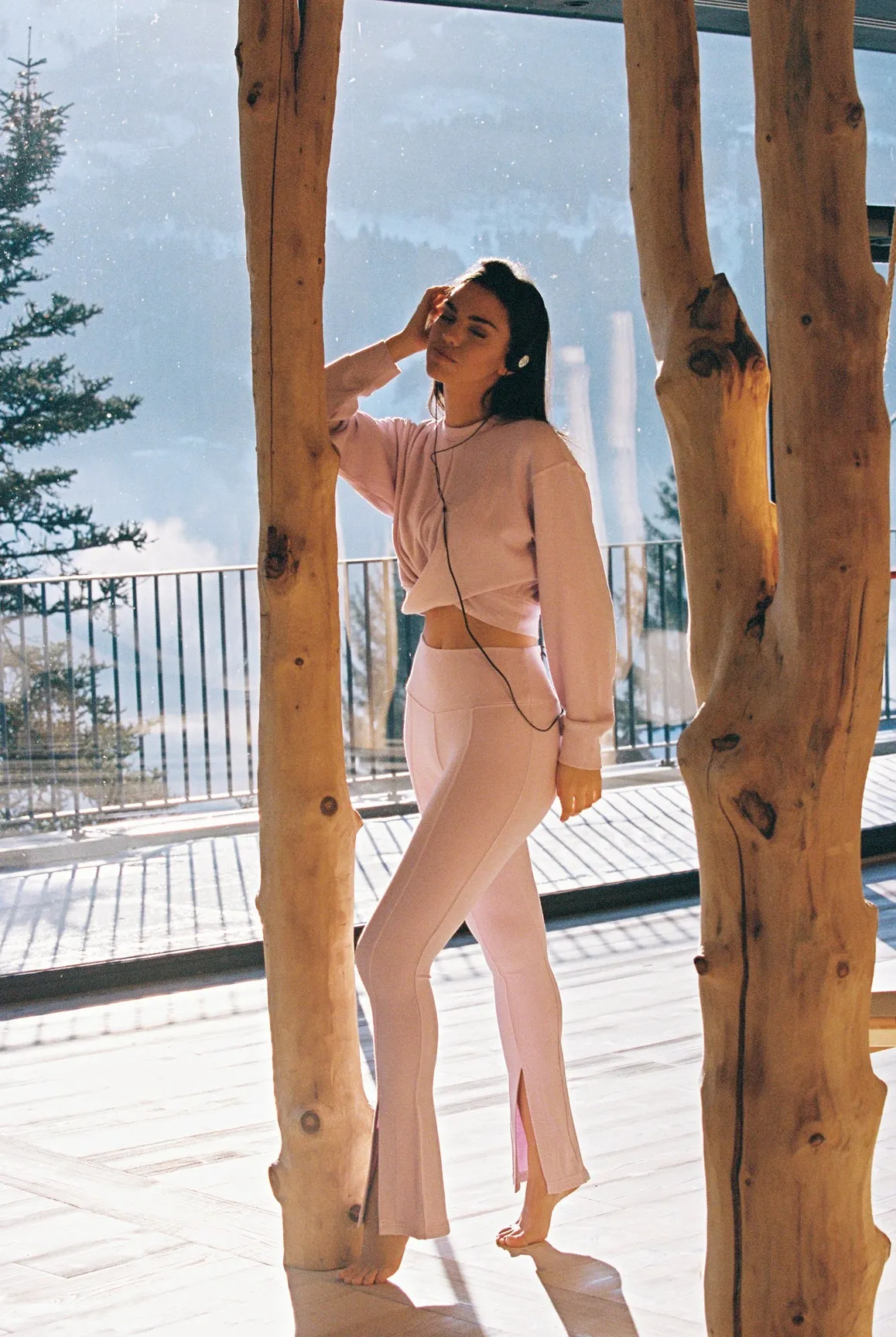 High-Waist Split Front Flare Legging sold by WISKII Active product image thumbnail 3