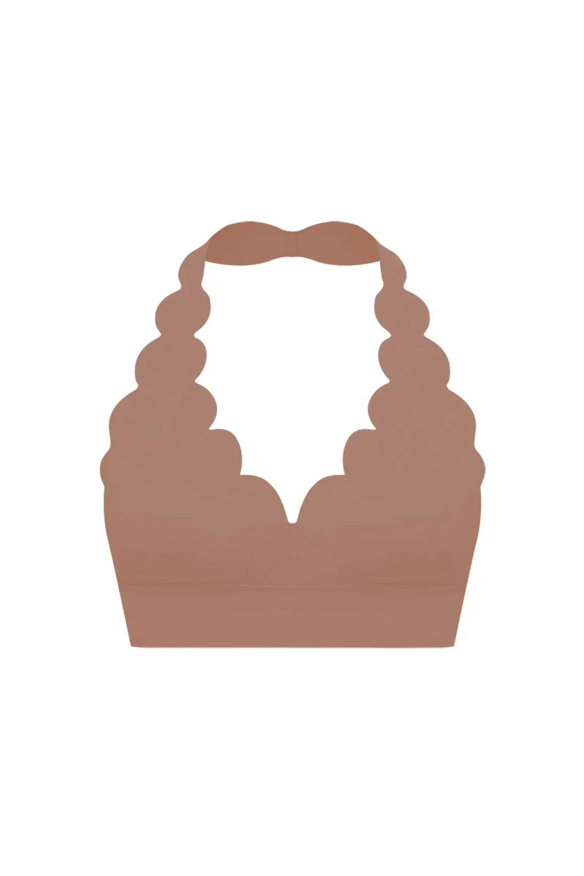 V-Cut Scallop Halter Bra sold by WISKII Active