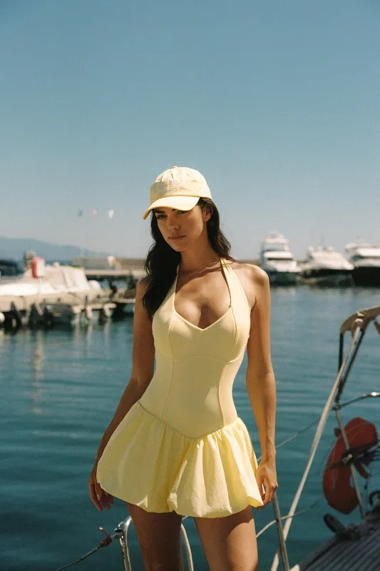 Riviera Floral Backless Halter Dress sold by WISKII Active