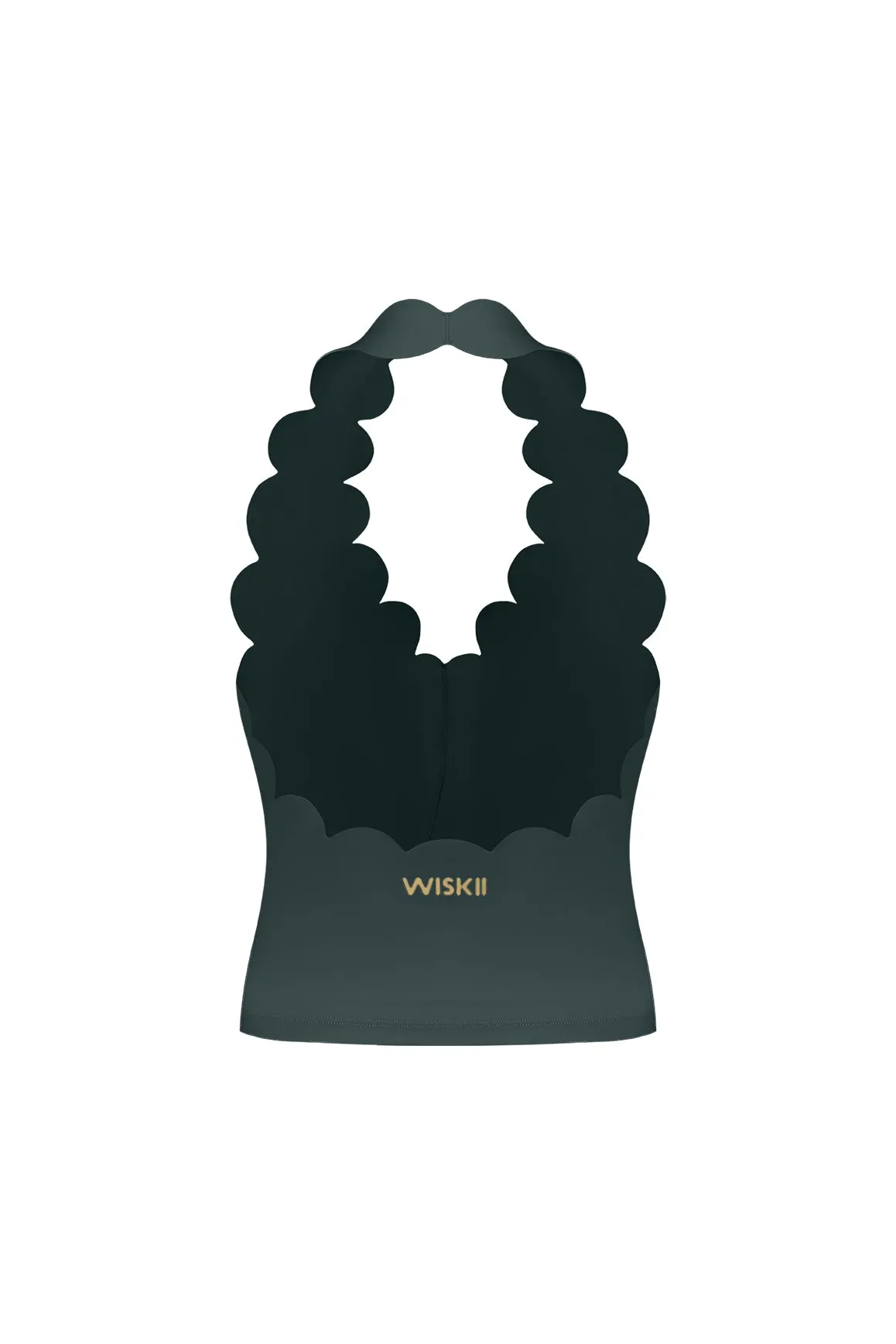 Riviera Scallop Halter Bra Tank sold by WISKII Active product image thumbnail 2