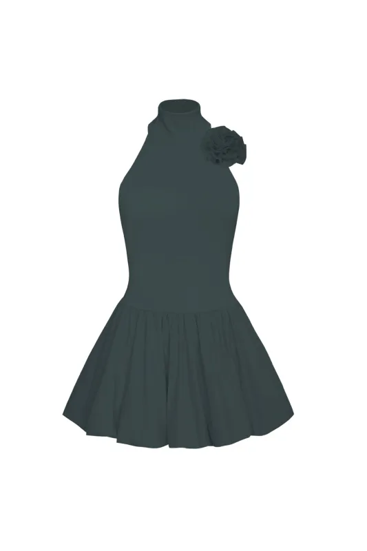 Riviera Floral Halter Mock Neck Dress sold by WISKII Active