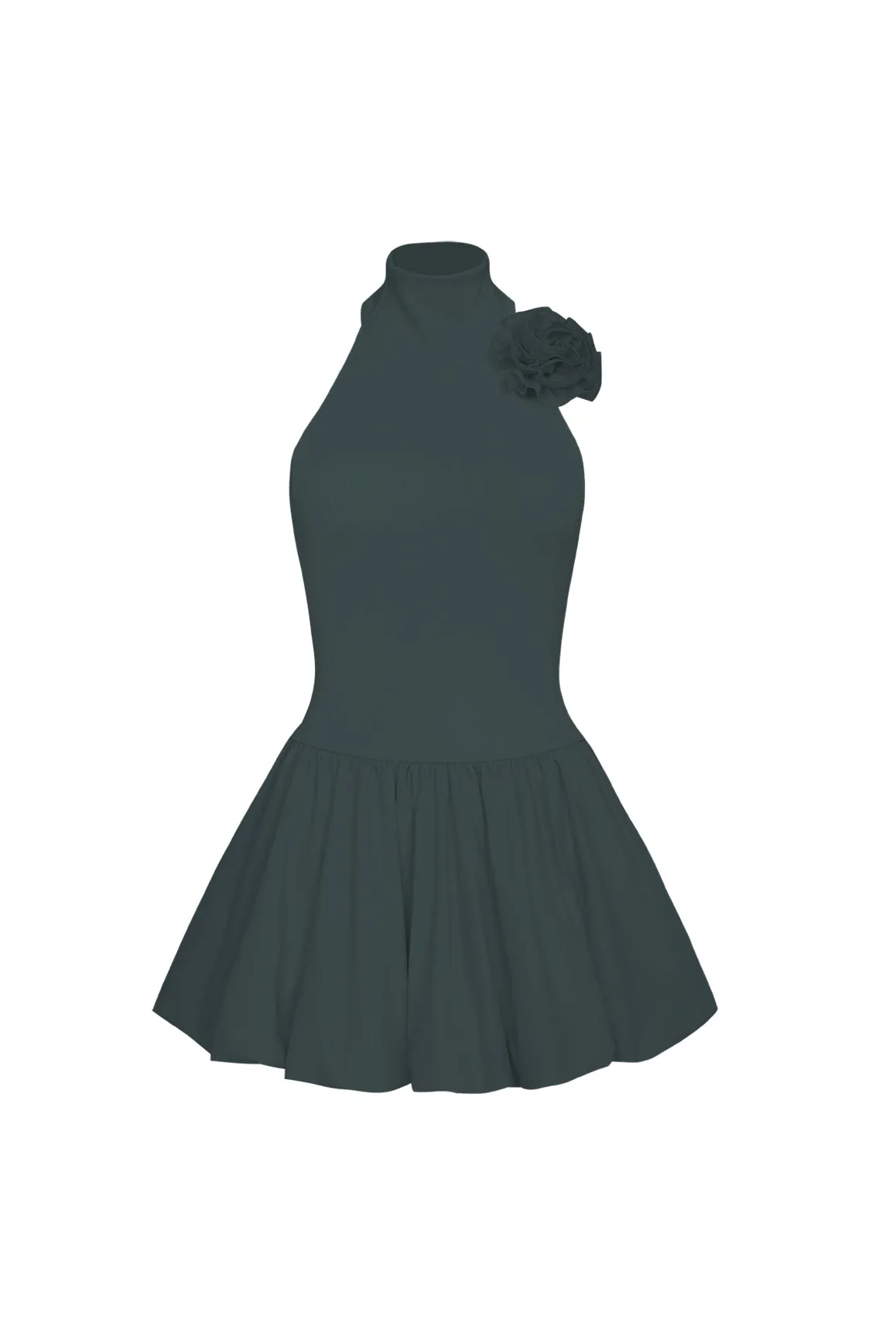 Riviera Floral Halter Mock Neck Dress sold by WISKII Active