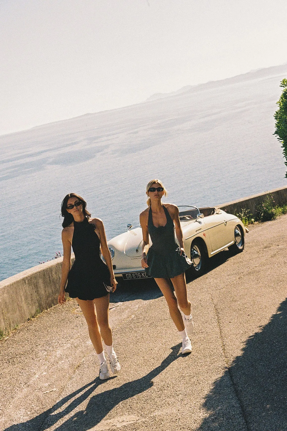 Riviera Floral Halter Mock Neck Dress sold by WISKII Active product image thumbnail 4