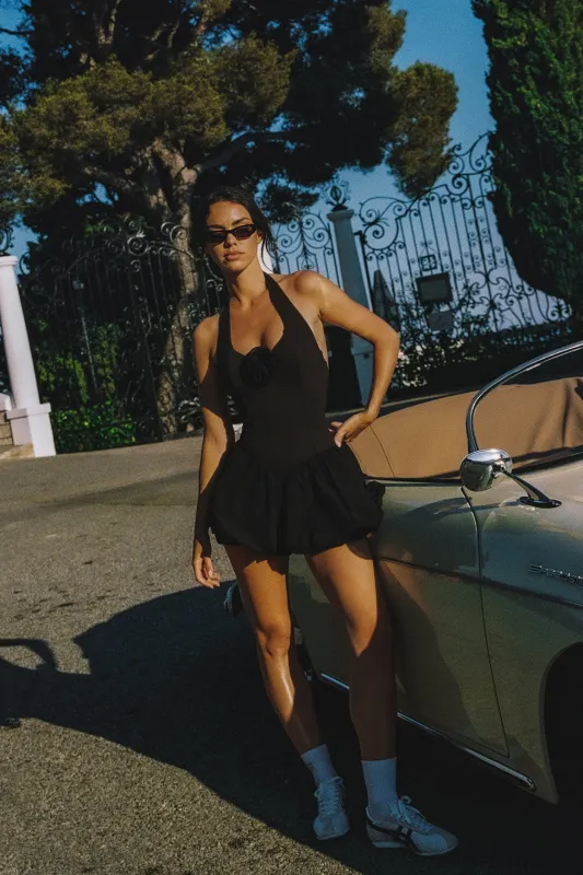 Riviera Floral Backless Halter Dress sold by WISKII Active