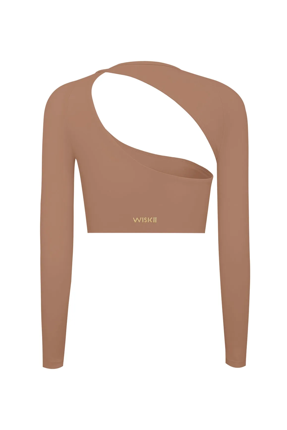 Unique Cut Long Sleeve Crop Top sold by WISKII Active product image thumbnail 2