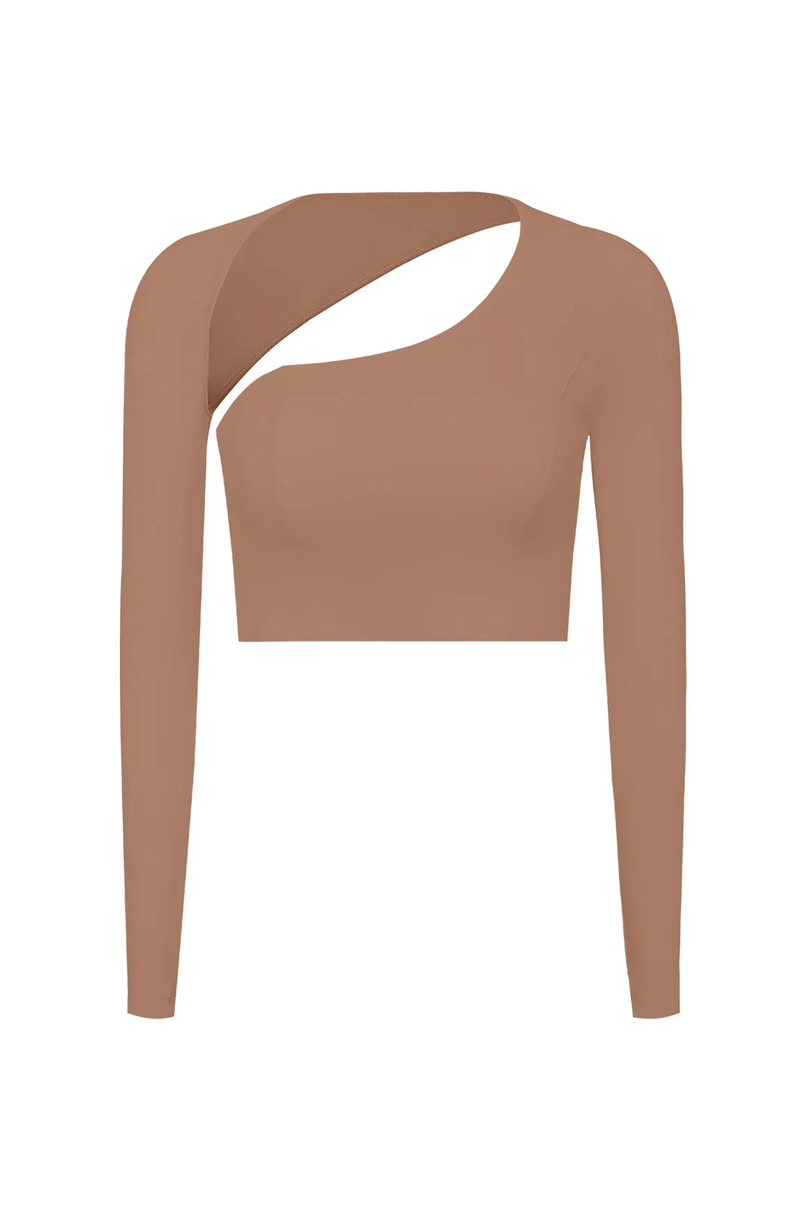 Unique Cut Long Sleeve Crop Top sold by WISKII Active