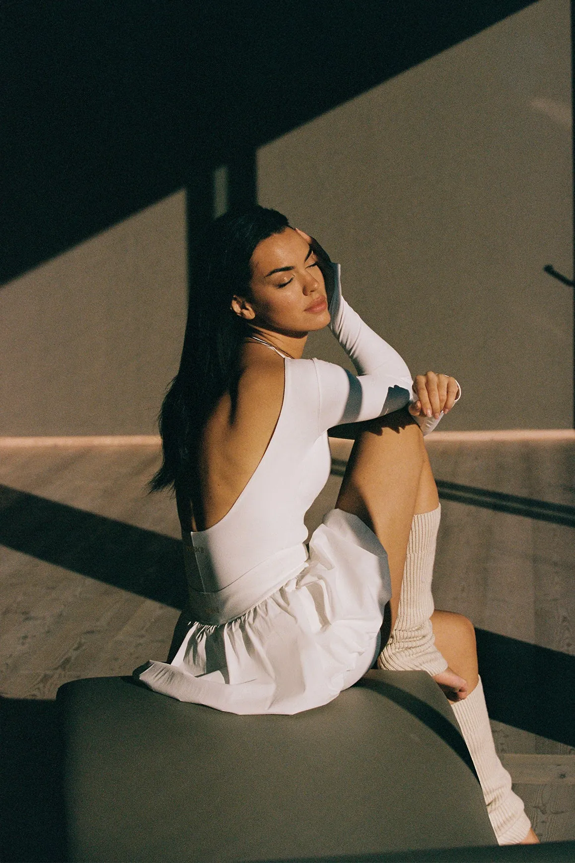 Long Sleeve Open Back Bodysuit sold by WISKII Active product image thumbnail 3