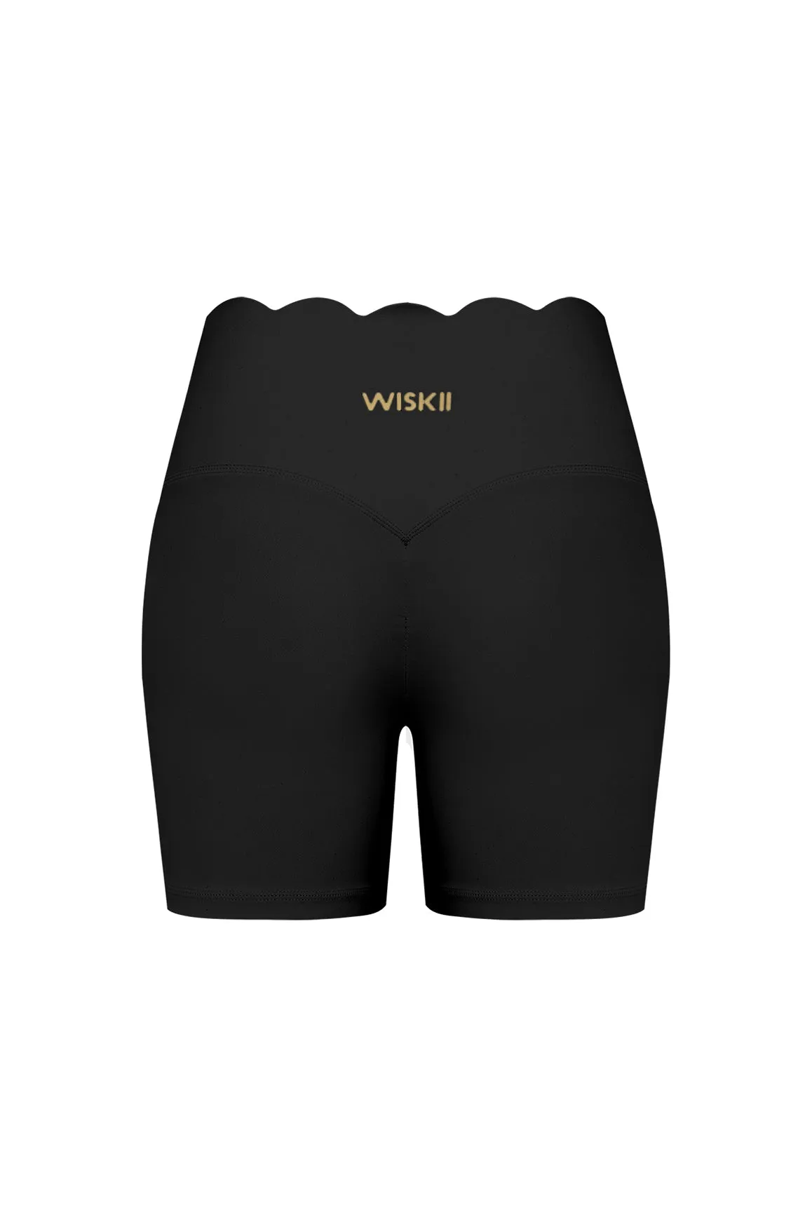 High-Waist Scallop Scrunch Short sold by WISKII Active product image thumbnail 4
