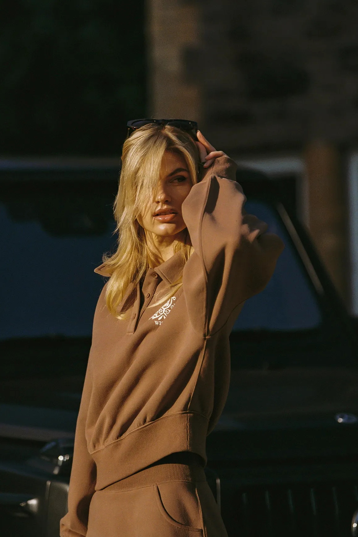 Polo Button Front Sweatshirt sold by WISKII Active product image thumbnail 2