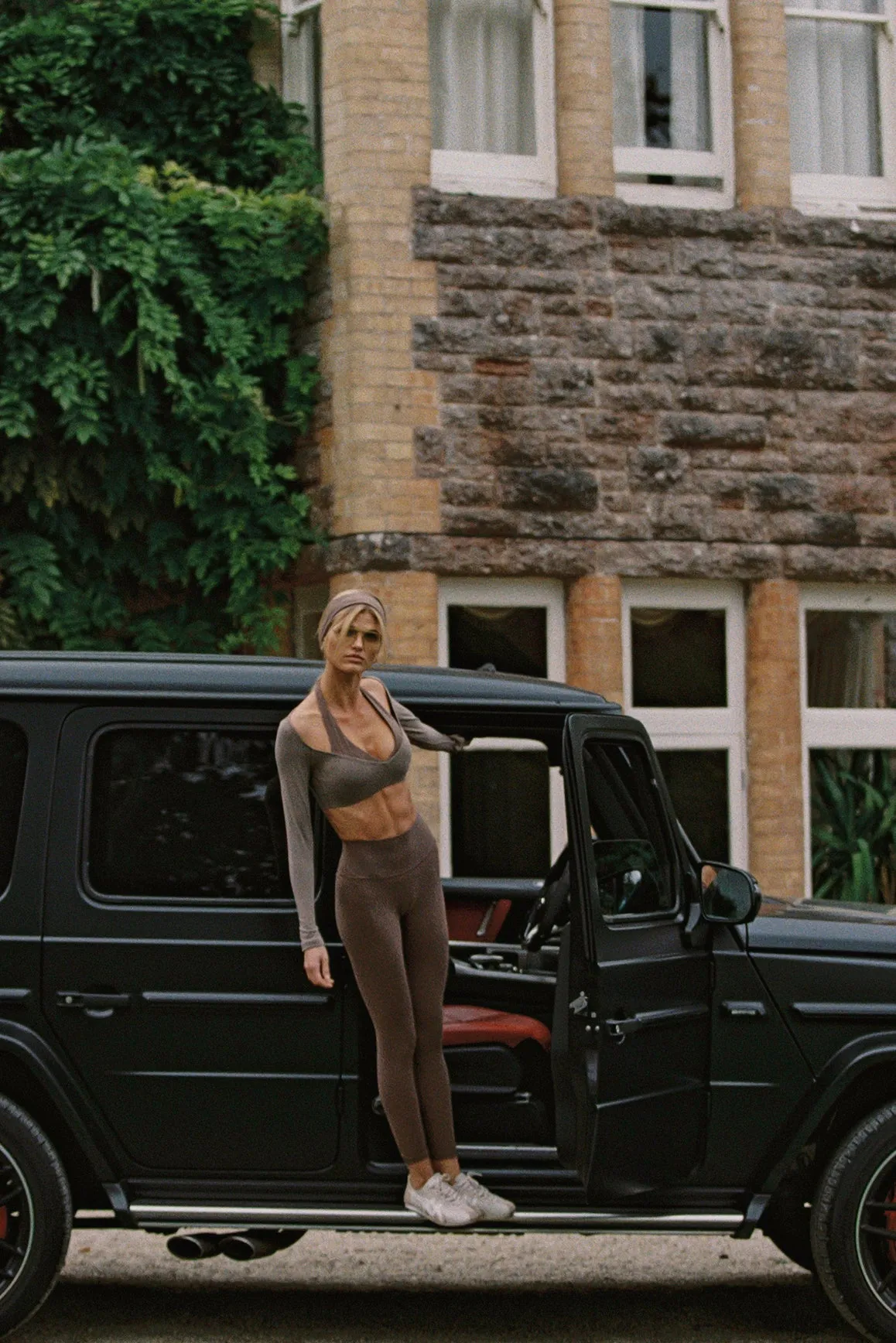 Colorblock One-Piece Long Sleeve Crop Top sold by WISKII Active product image thumbnail 2