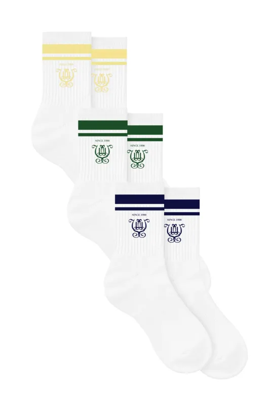 Varsity Tennis Socks 3-Pack sold by WISKII Active