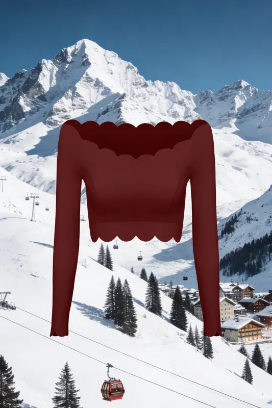 Off Shoulder Long Sleeve Crop Top sold by WISKII Active