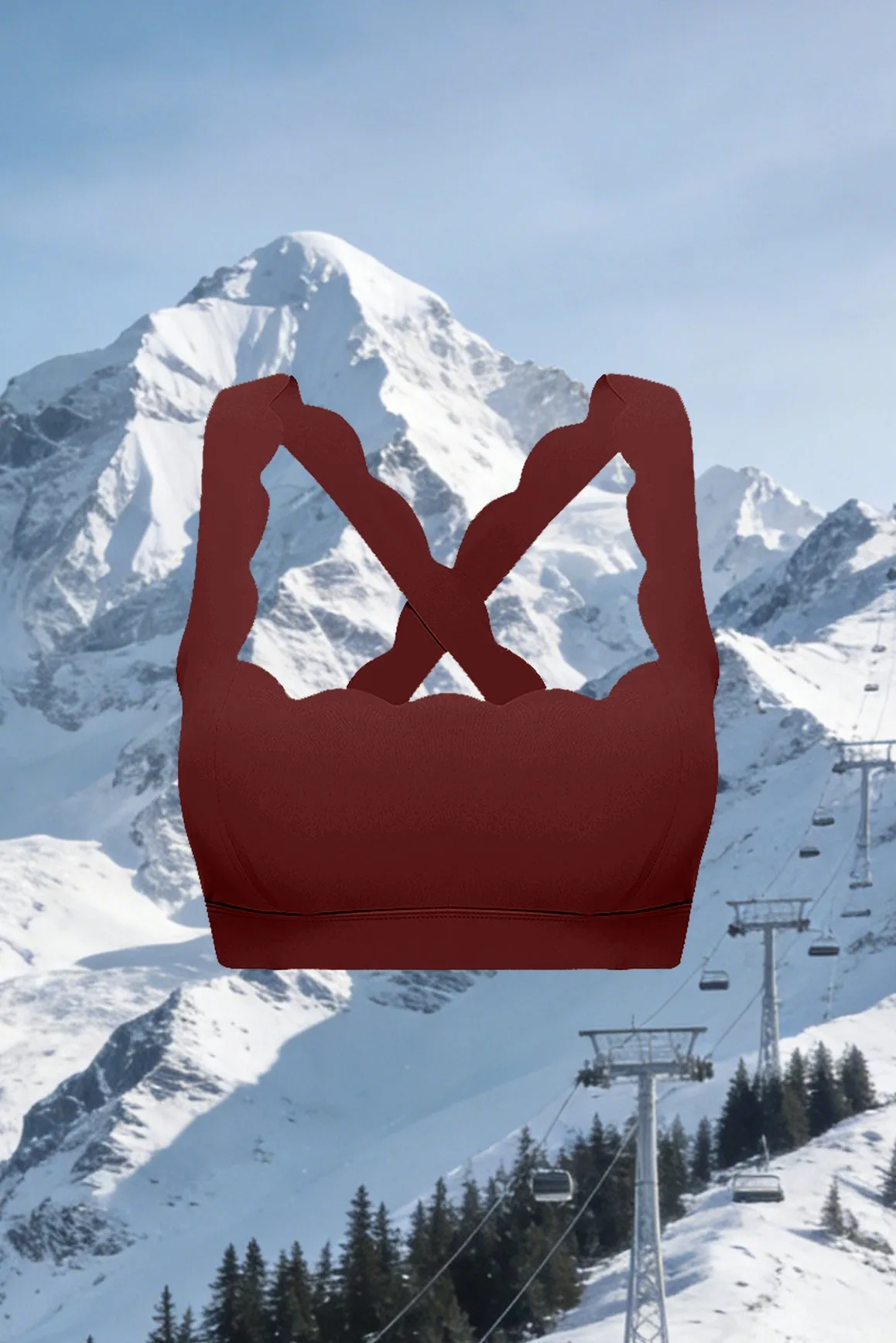 Cross Back Sports Bra sold by WISKII Active