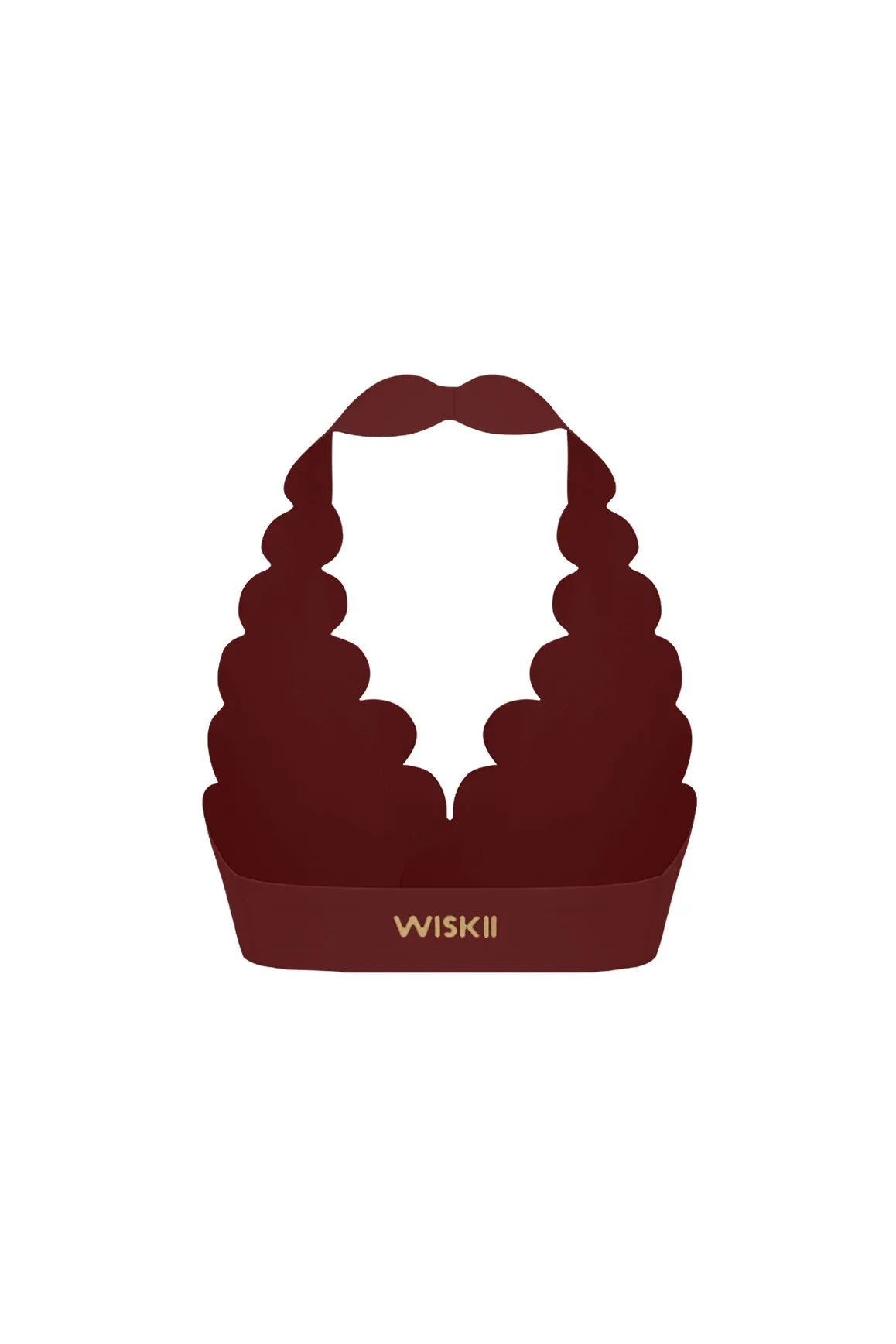 V-Cut Scallop Halter Bra sold by WISKII Active product image thumbnail 5