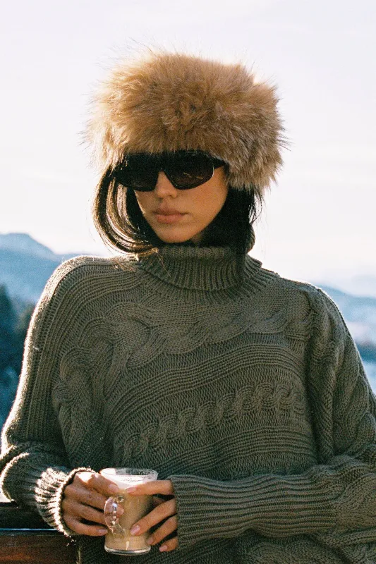 Cable Knit Cape Sweater sold by WISKII Active