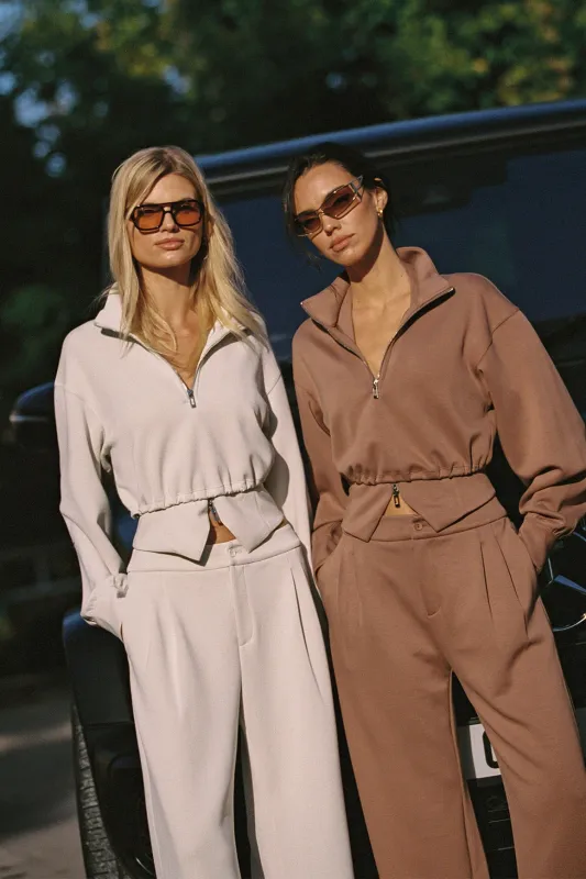 Serene Cropped Half-Zip Pullover sold by WISKII Active